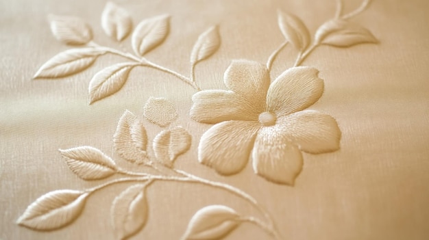 Вышитая цветочная деталь